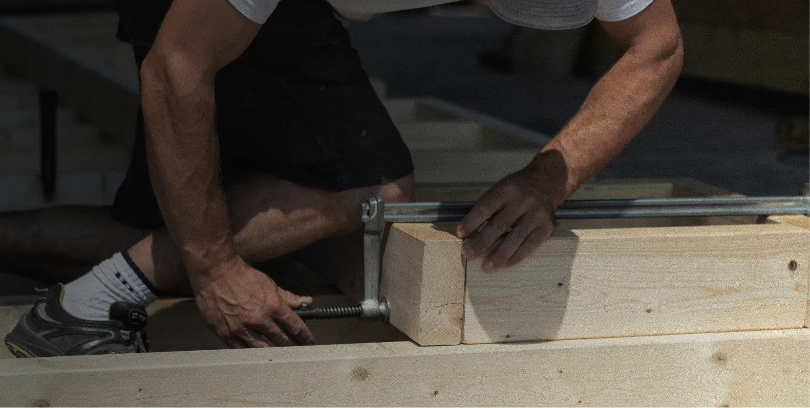 Bugden Building craftsman at work